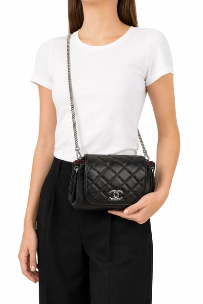 Chanel bubble quilted accordion flap bag
