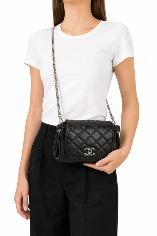 Chanel bubble quilted accordion flap bag