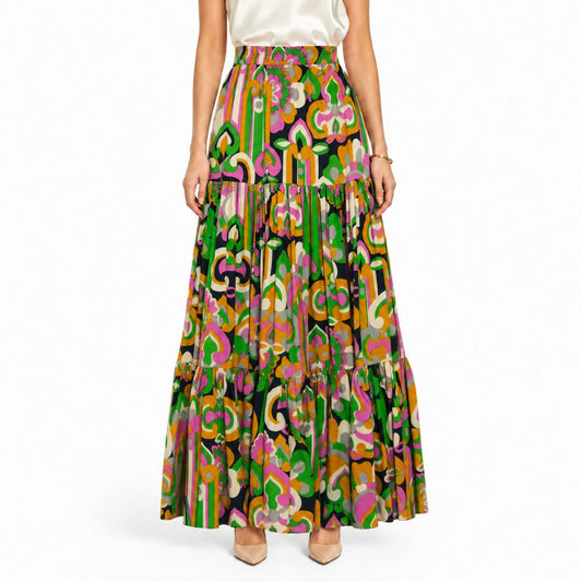 Double J maxi skirt tiered