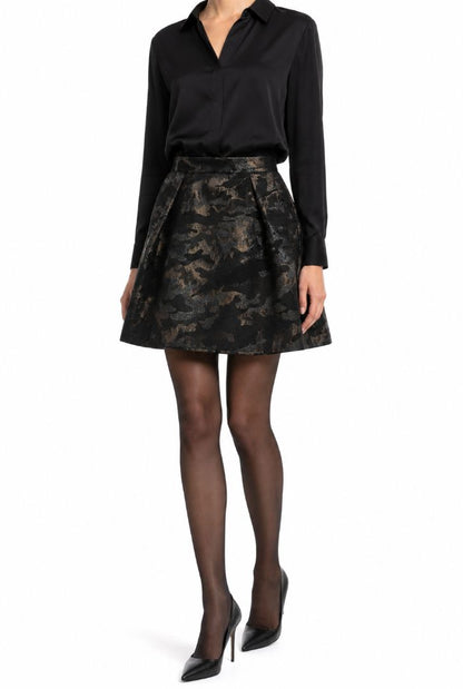 Pink Tartan metallic mini skirt