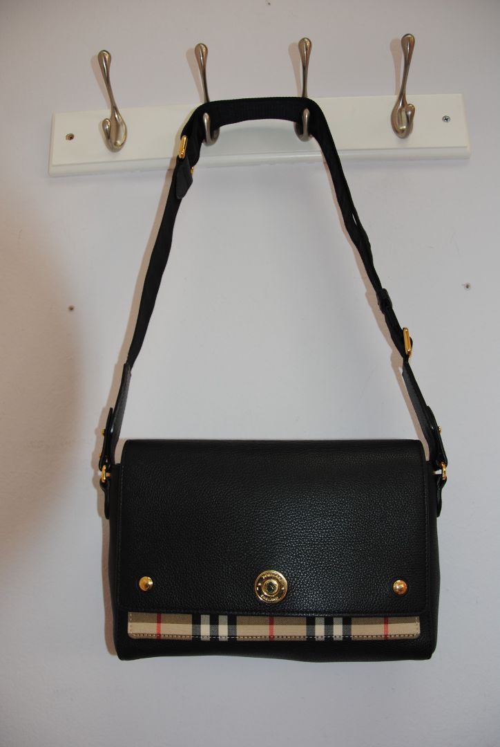 Burberry check trim messenger bag