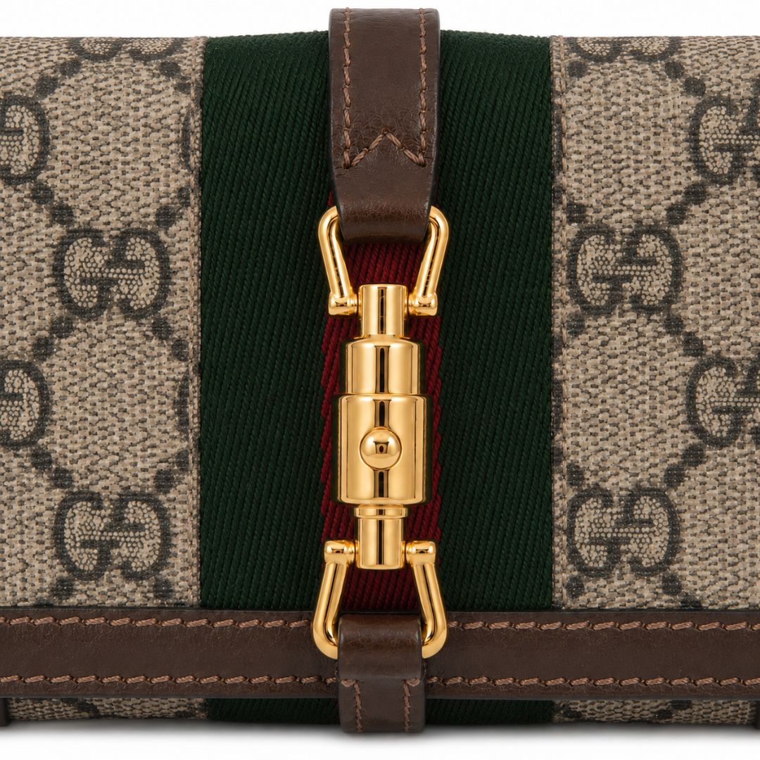 Gucci 1961 GG Supreme Web Compact Wallet