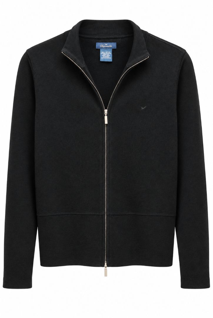 Faconable cotton full zip up
