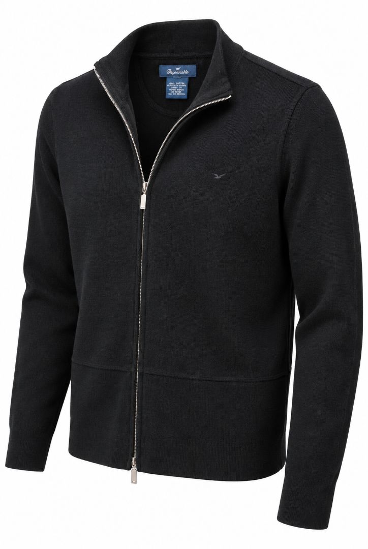 Faconable cotton full zip up