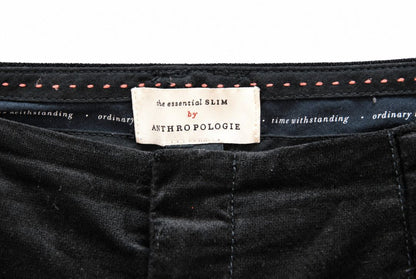 Anthropologie slim trousers velvet
