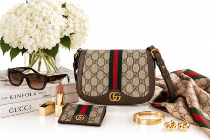 Gucci Ophidia GG Supreme Web Stripe Shoulder Bag