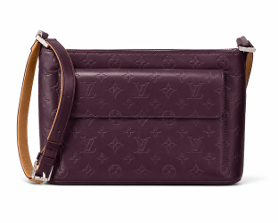 Burgundy Louis Vuitton Mat embossed amarante