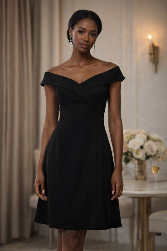 black Emma Street off shoulder dress