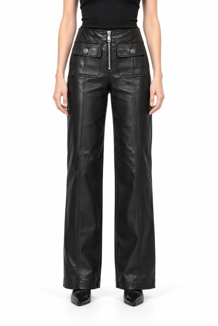 Cinq a Sept pleather wide leg