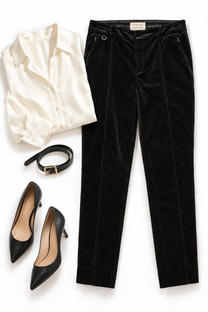 Anthropologie slim trousers velvet