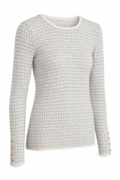 gray J McLaughlin crew neck top