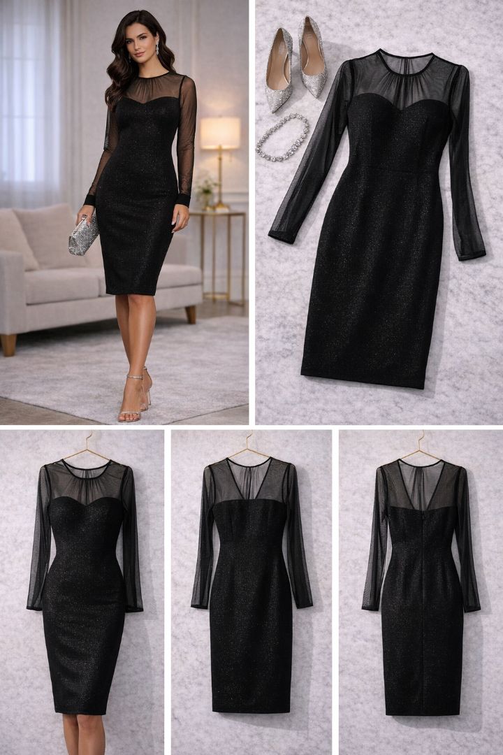Maggy London sheer top dress