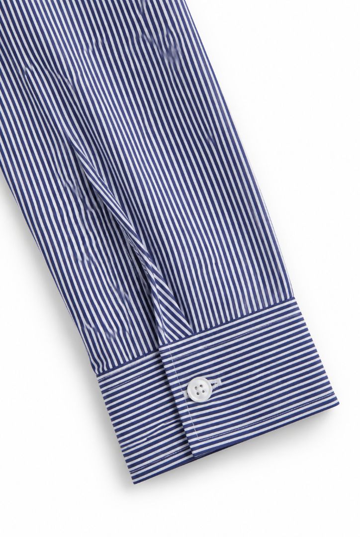 Hidden Label capri cropped pinstripe shirt