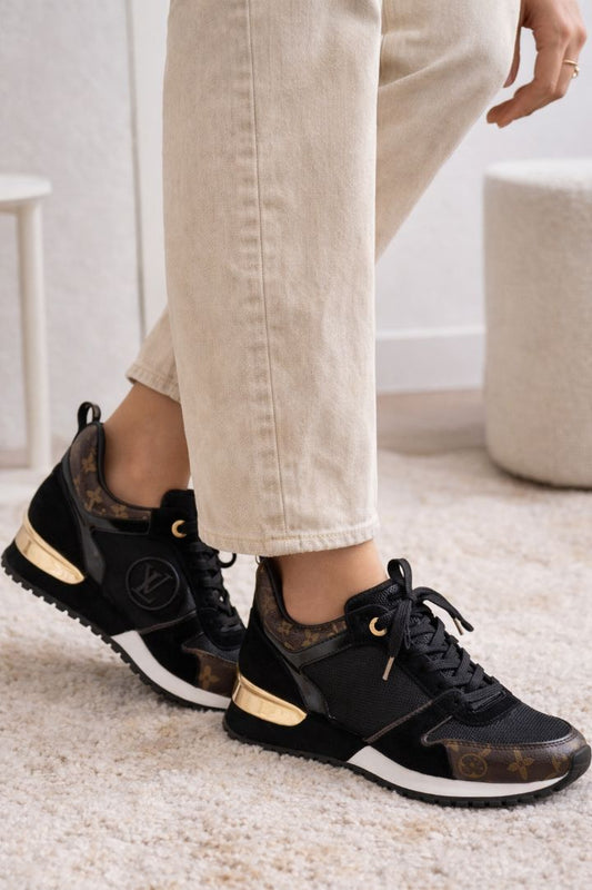 monogram and suede Louis Vuitton runaway sneakers NIB