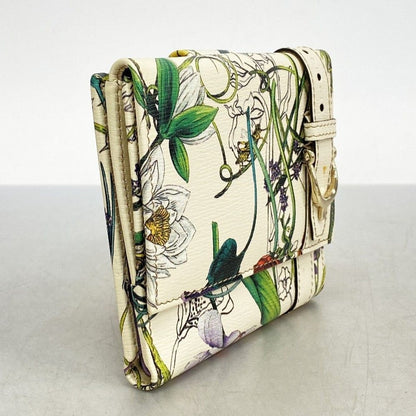 white multicolor Gucci flora wallet, 12 x 5 x 1