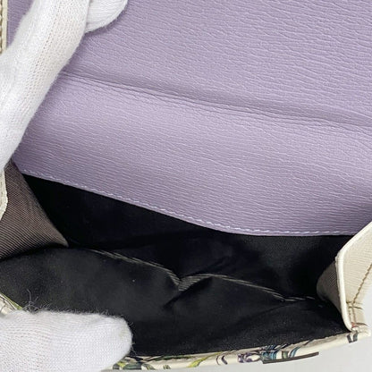 white multicolor Gucci flora wallet, 12 x 5 x 1
