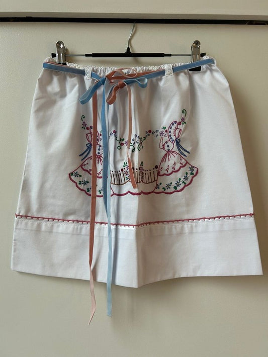 PauperCo Vintage Embroidered Cotton Skirt
